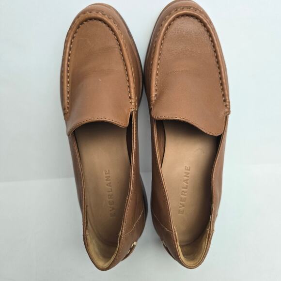 Everlane Women’s Leather Loafers Brown Classic Slip-On Shoes Size 5 Minimalist - Picture 6 of 6